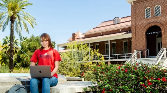 Student at Old Main
