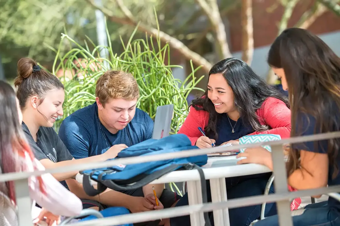 Students on campus