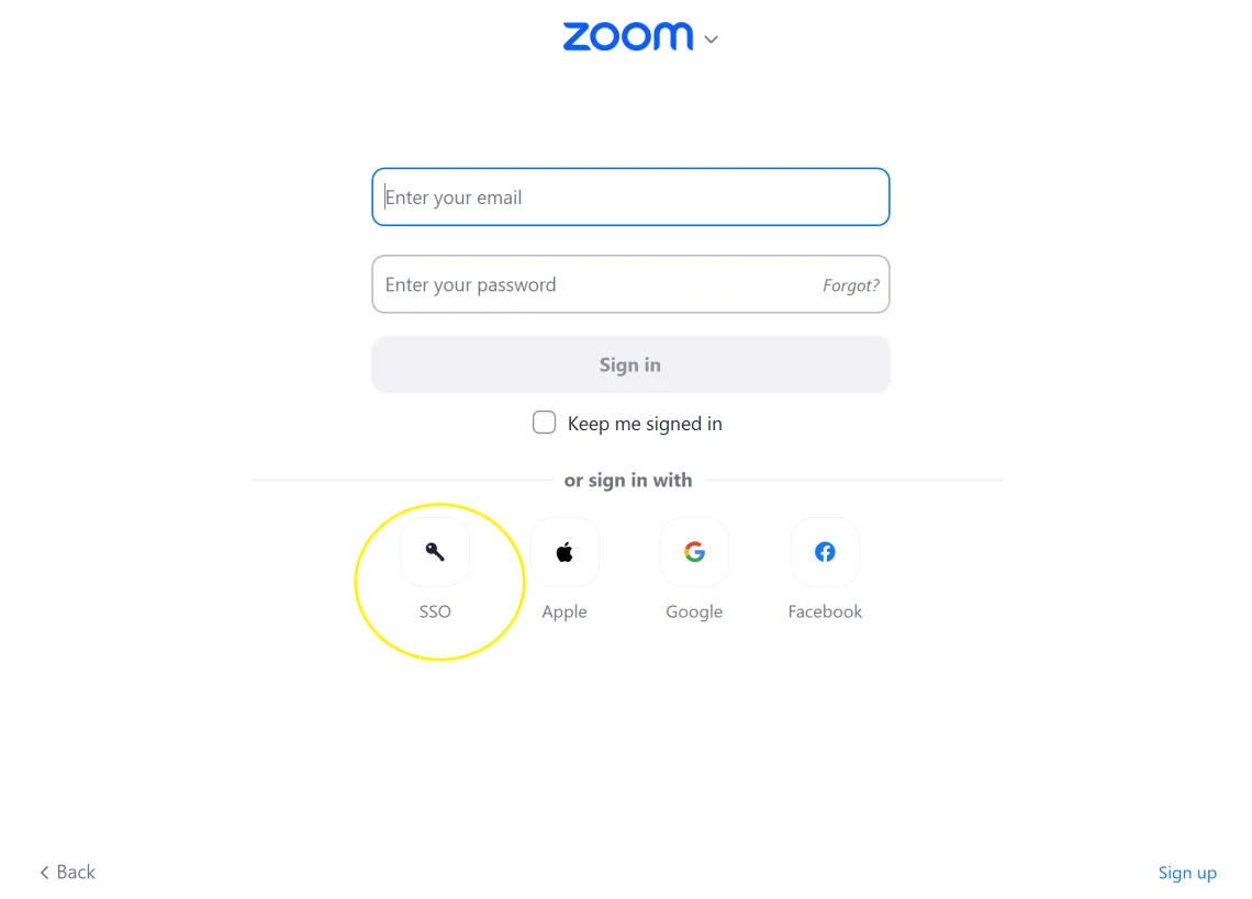 Zoom app screen new